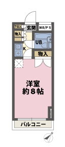 1Kの間取図